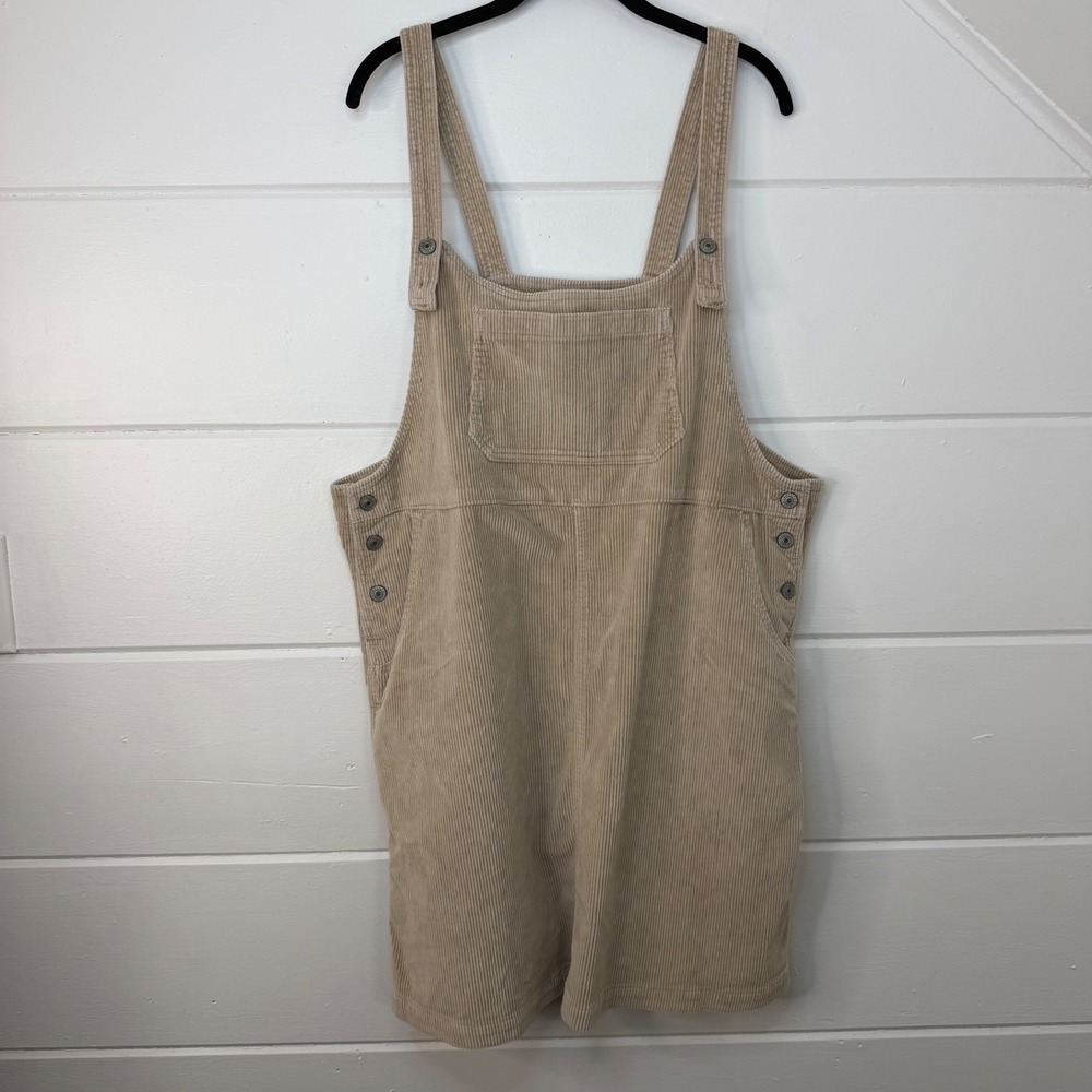 American Eagle AEO XXL Khaki Corduroy Overall Dress Academia NEW
